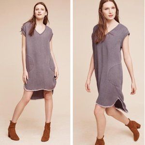 Cloth & Stone Raw Hem V-Neck Pocket Tunic Dress S